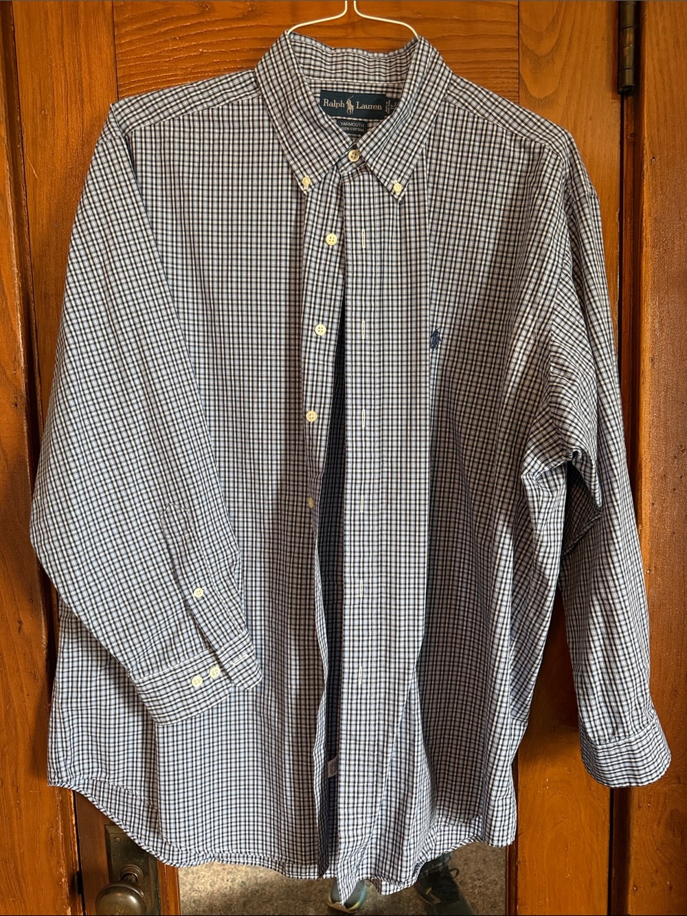 Ralph Lauren Men's Blue Check Button-Down Shirt